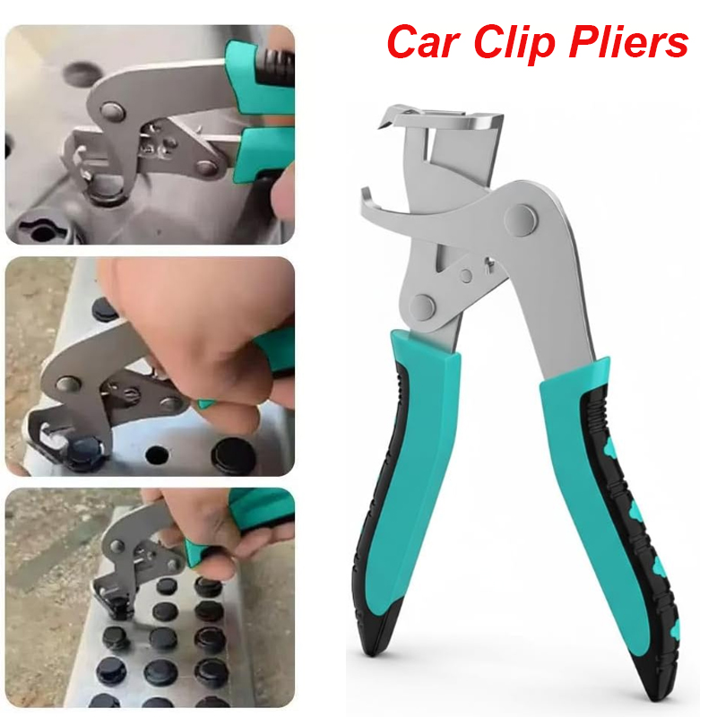 Car Clip Pliers, Heavy Duty Disassembly Tools for Auto Door Panel & Interior Trim, Spring Loaded Clip Remover for Stubborn Clips