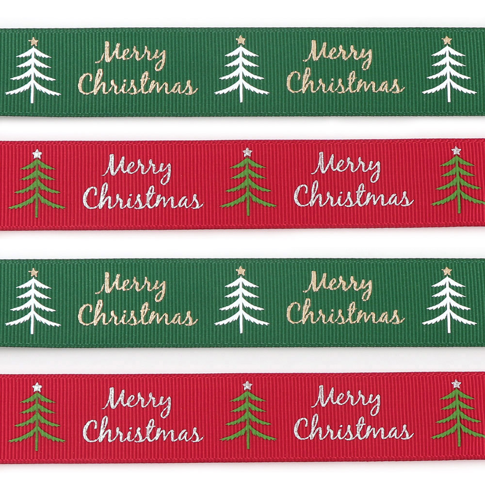 5 Yards Tree Ribbon Green and Red Wrapping Ribbon Strip for Stocking DIY Ribbons Twine Bows Decor