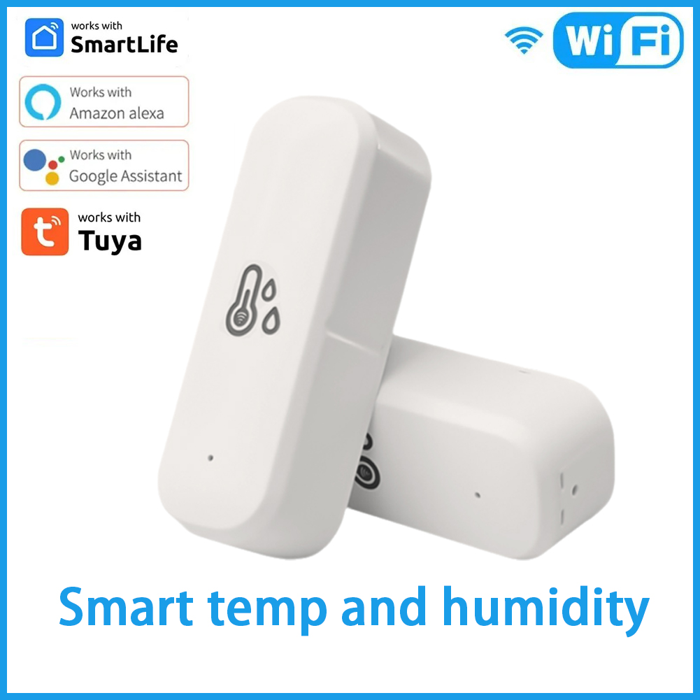 Zigbee/WIFI Smart Temperature Humidity Sensor APP Remote Monitor Voice Control Smart Life APP Work with Tuya Alexa Home