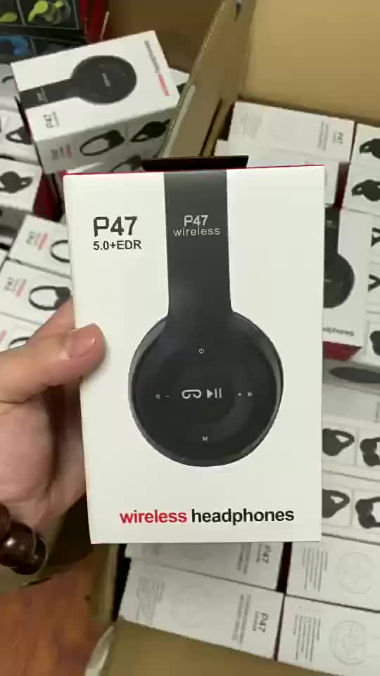 P 47 Gaming Wireless Bluetooth Headphones HD Sound and Bass Mic Bluetooth & Wired Headset (Multicolor, On the Ear)