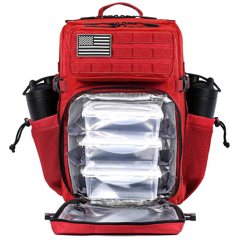 45L Meal Prep Management Backpack Gym Waterproof Insulated Lunch Cooler Bag Hiking Camping Travel Rucksack