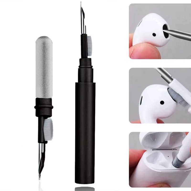 3 In 1 Bluetooth Earphones Cleaning Pen Multifunctional Earbuds Brush Tool Headphone Speaker Mesh Cleaner Tool For AirPods 1 2 3