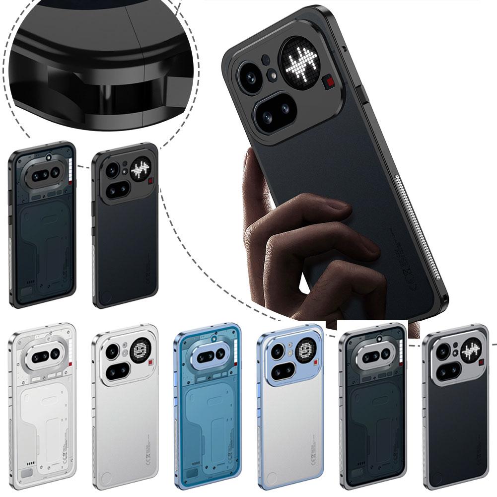 Metal Frame Seahorse Buckle Case for Nothing Phone 4A Pro 4A Lens Protection Ultra Thin Heat Dissipation Shockproof Cover