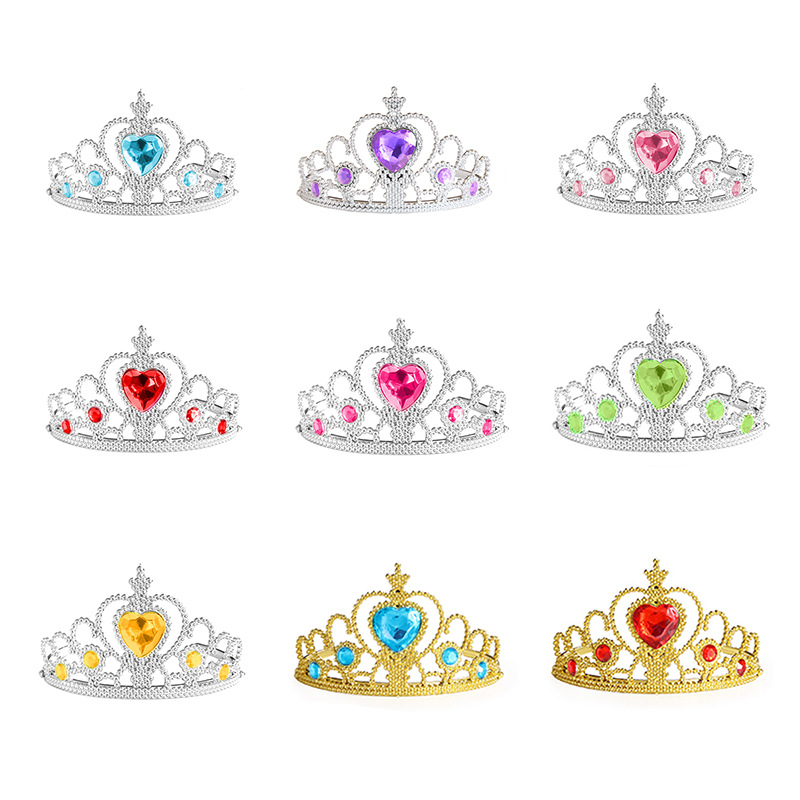 Children Queen Crown Photography Props Tiara Princess Dress Up Crowns Hairband Headdress For Girls Kids Headband Accessories