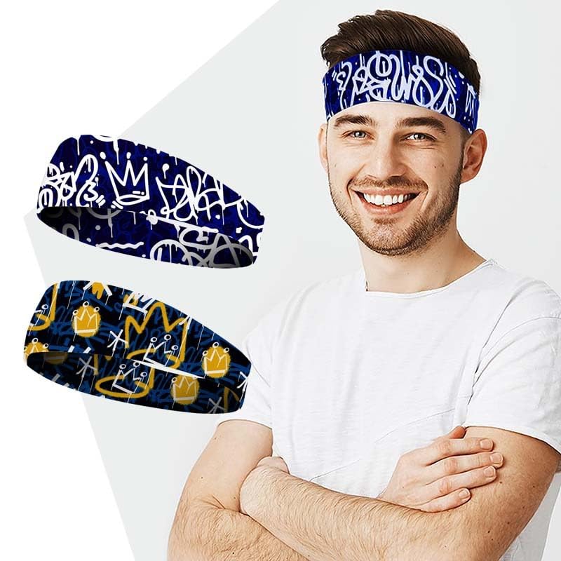 Sports Hairband Breathable Non-slip Running Cycling Wide Sweatband Men Women Sweat Absorb Elastic Gym Fitness Workout Headband