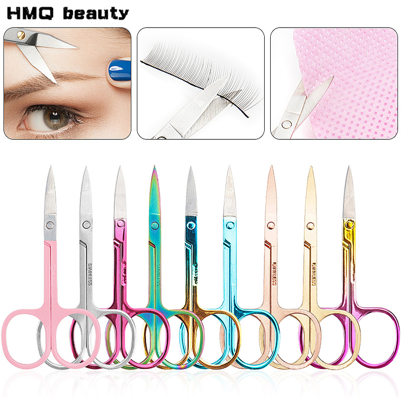 Eyebrow Scissor Stainless Steel Eyelash Trimmer Facial Nose Hair Remover Manicure Nail Cuticle Beauty Scissors Makeup Tools
