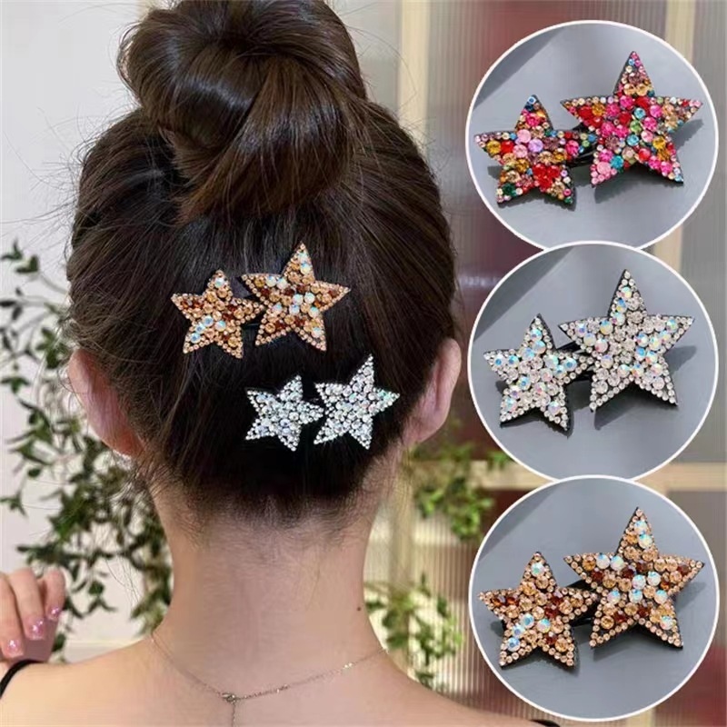 1PC New Cute Princess Pentagram Girls Hairpins Children Headwear Lovely Hairgrip Hair Clips Barrettes Hair Accessories