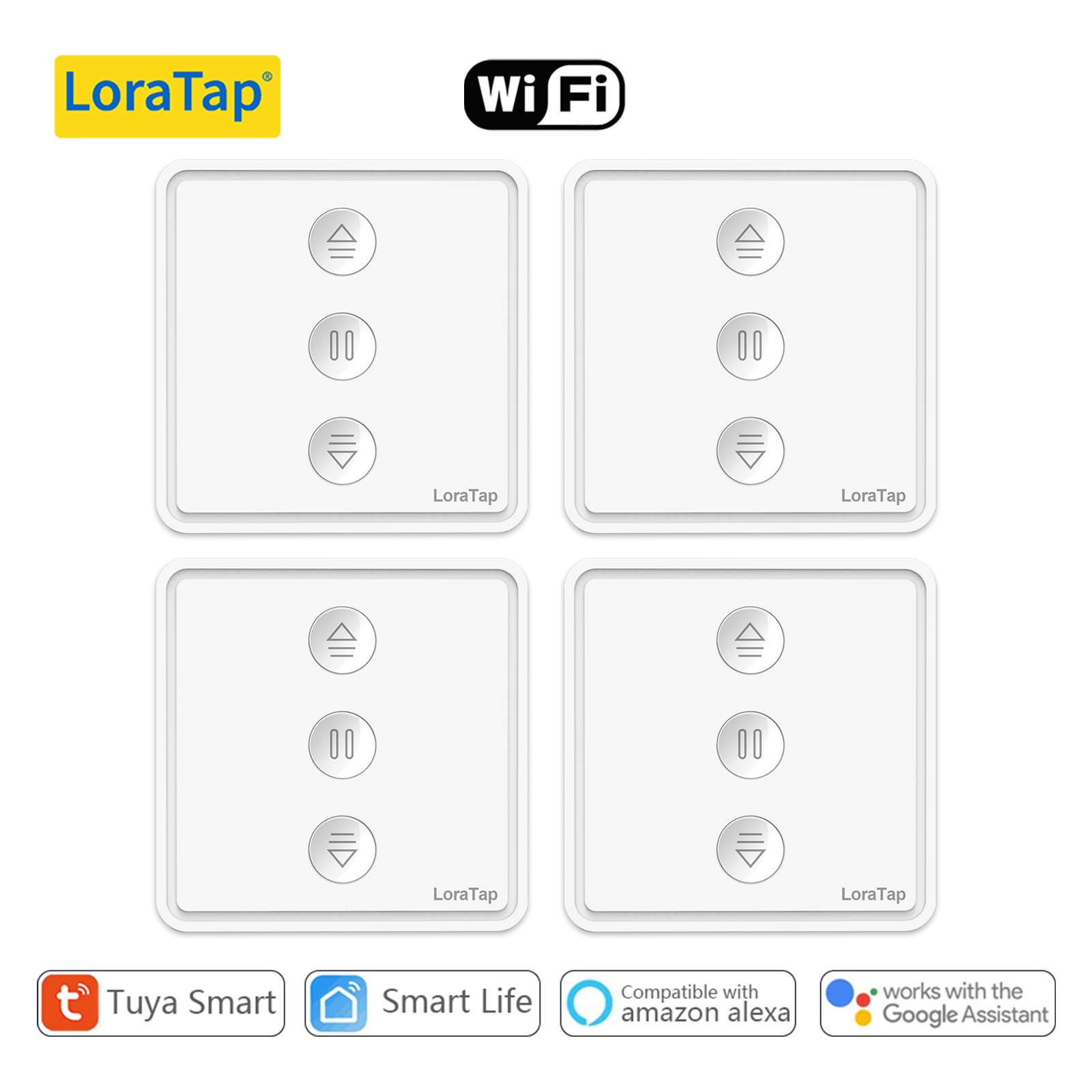 LoraTap Tuya Smart Curtain Switch Percentage Remote Control Assistant Alexa Home Automation