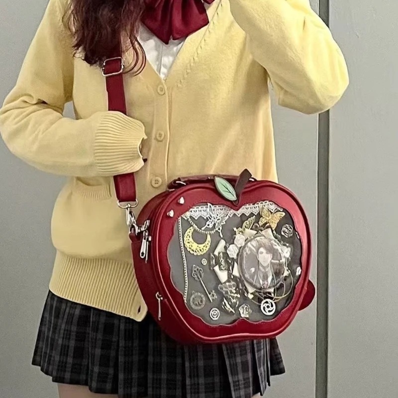 Y2K Preppy Style Ita Backpack New Girl Harajuku Apple Crossbody Bag Cute Sweet Niche Design Handbag School Fashion ItaBag