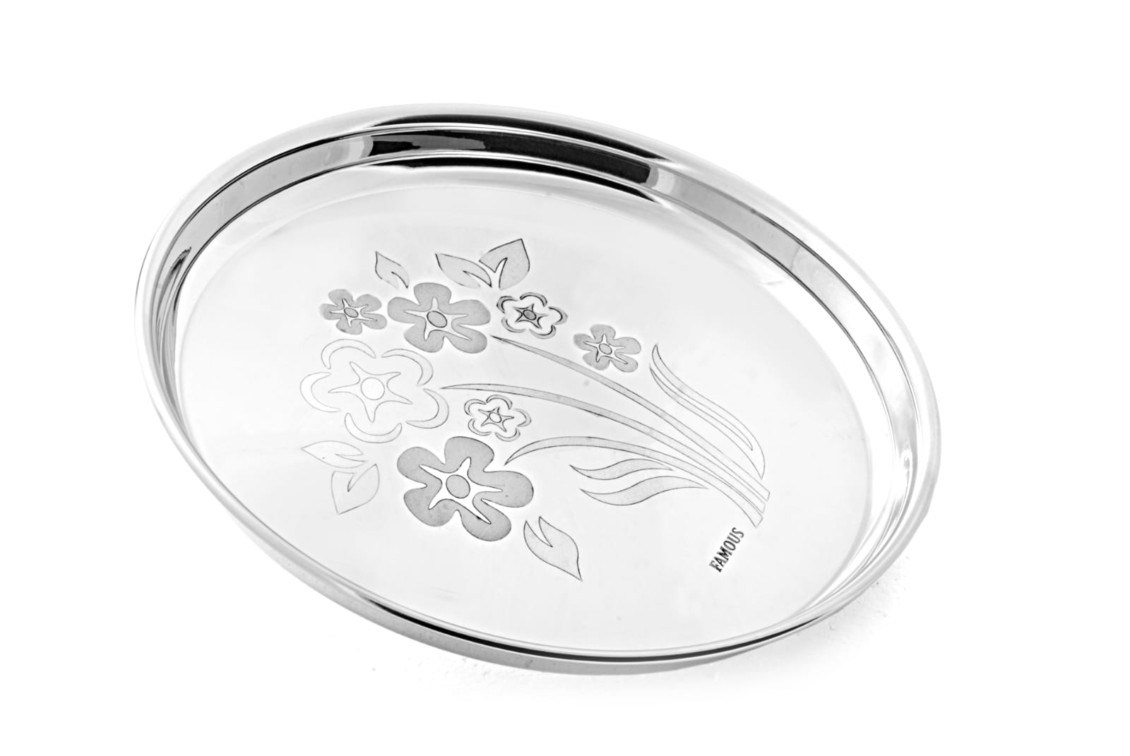Famous Stainless Steel Lazer Boogi Thal ( 14-Inch )