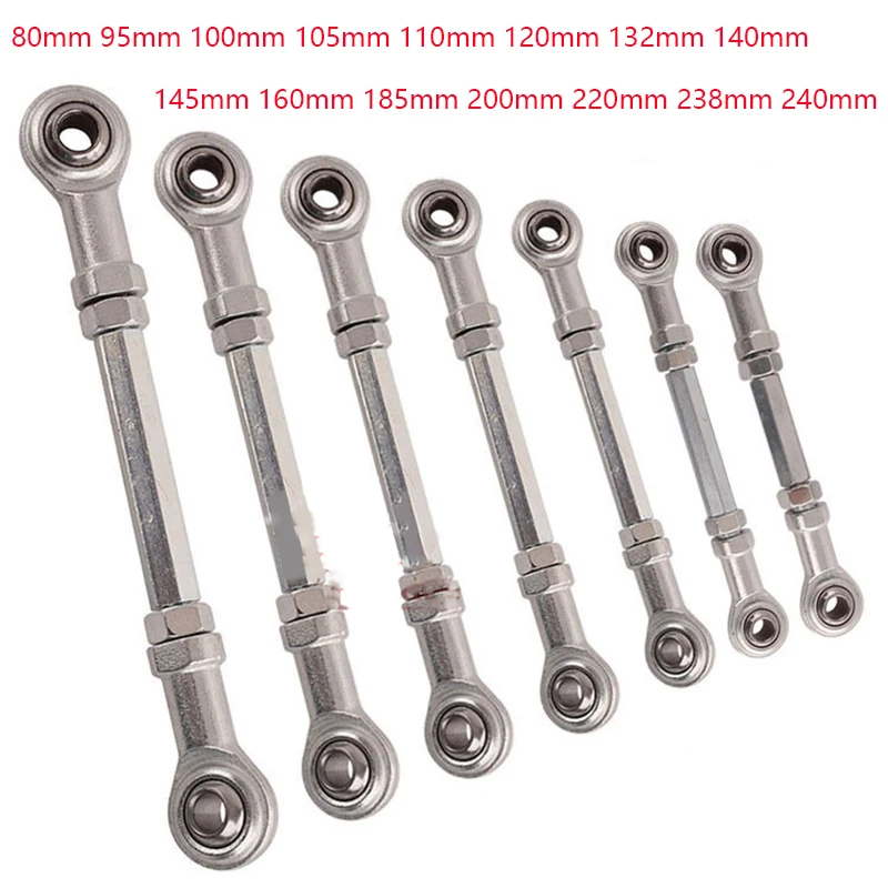 80-220mm Steering Tie Rod Kit Ball Joint M8 Bolt for Buggy Quad Bike 50cc 110cc 150cc 200cc Cargo ATV Go Kart