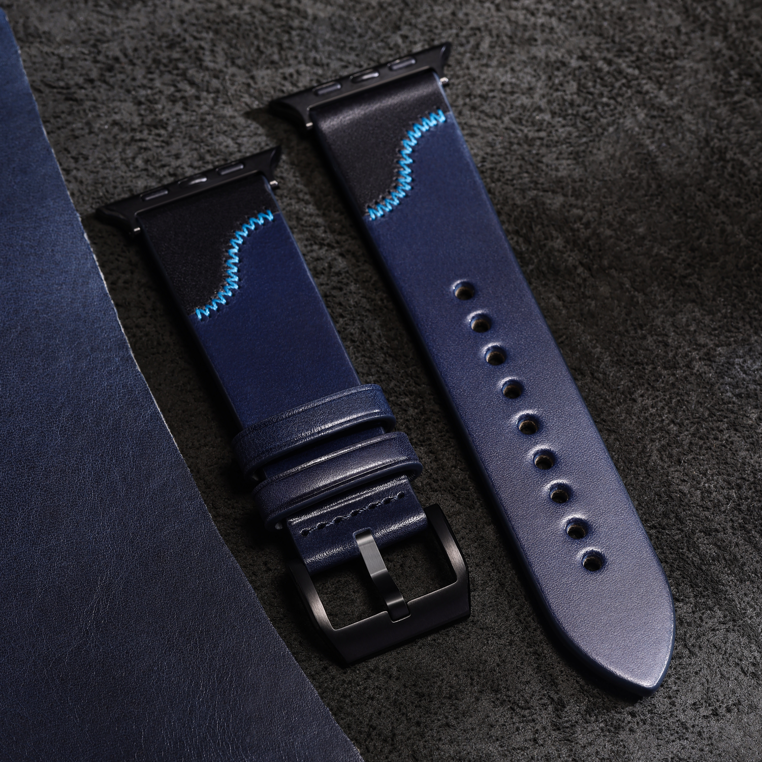 MAIKES Luxury Dual Tone Leather Watch Bands Handmade Fit For Ultra 3 49mm Strap Series 11 46mm 42mm 45mm Bracelets