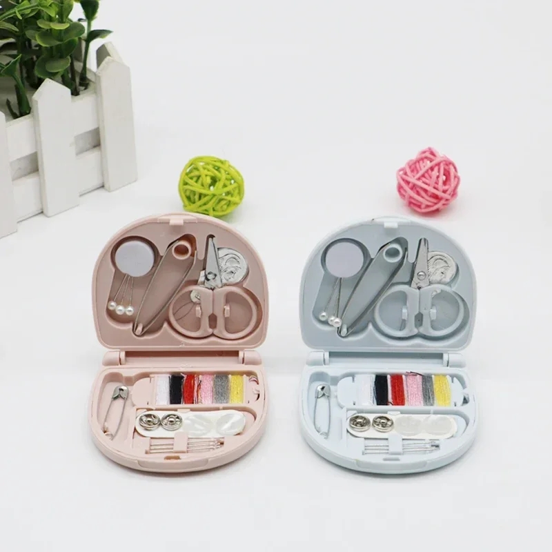 1 Set Nordic Style Mini Needle And Thread Box Portable Small Needle And Thread Kit Sewing Tool Combination Set