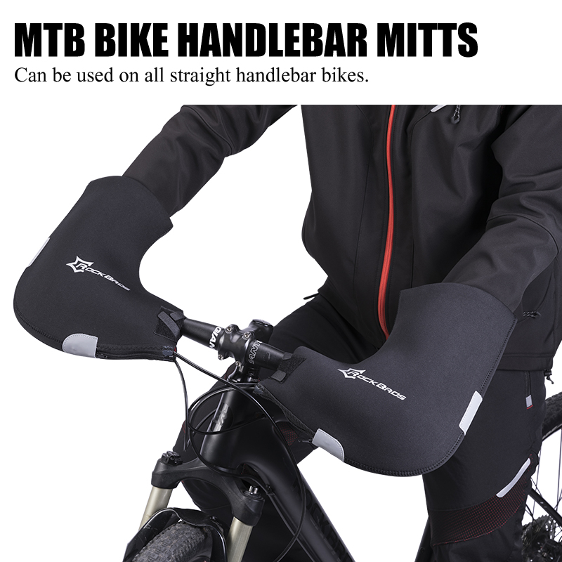 ROCKBROS Winter Cycling Bar Gloves Windproof Keep Warm Bicycle Handlebar Gloves Mitts Cycling MTB Mountain Bike Gloves Mitt