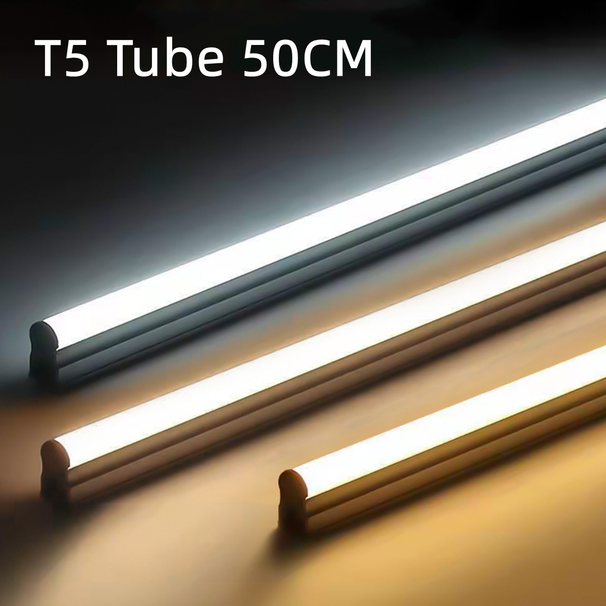 50cm T5 LED Tube 15W AC85V-265V Save 50% Energy,HightBrightness Flicker-free Replacement for Fluorescent Tubes,With/Without Plug