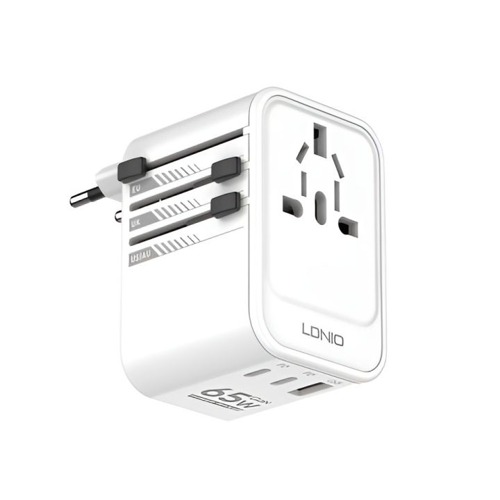 Ldnio Z6 Universal Travel Adapter Gan Charger 65watt