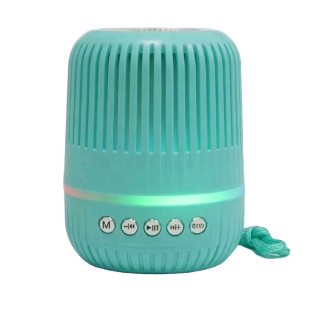 Drumstone Wireless Portable Bluetooth Speaker With Led Auto Changeable RGB Lights And High Base Stereo Sound Technology With Sd Card Support-10'5'*5' Cm