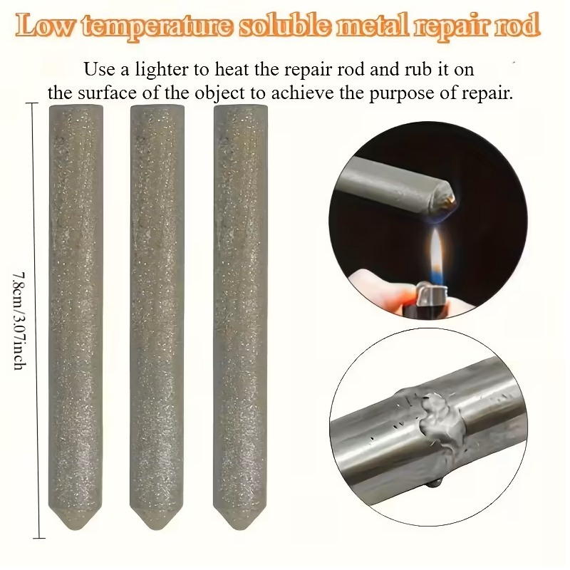 3pcs Low-Temperature Aluminum Welding Rod, Aluminum Alloy Low-Temperature Repair Artifact, Household Universal Welding Rod