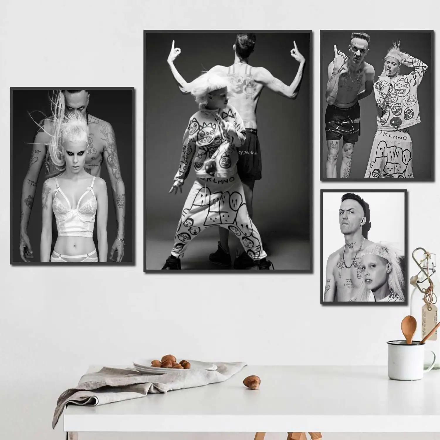 Die Antwoord Band x Canvas Poster Vintage Wall Art for Living Room Bar Cafe Unique Gift Idea