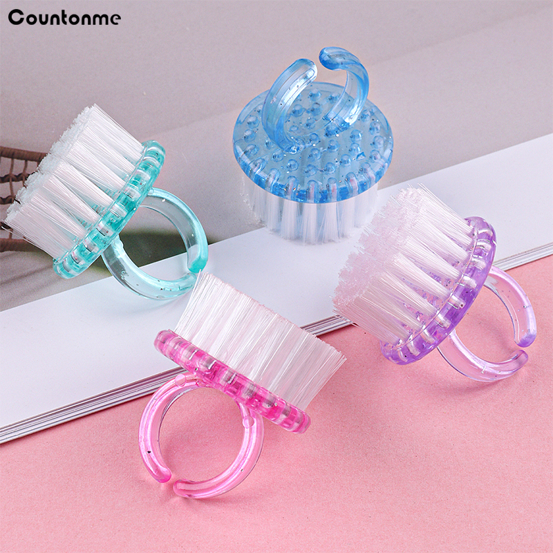 2Pcs/4Pcs/10Pcs Mini Nail Cleaning Brushes Plastic Handle Grip Cleaner Scrubbing Pedicure For Manicure Multifunctional Brush