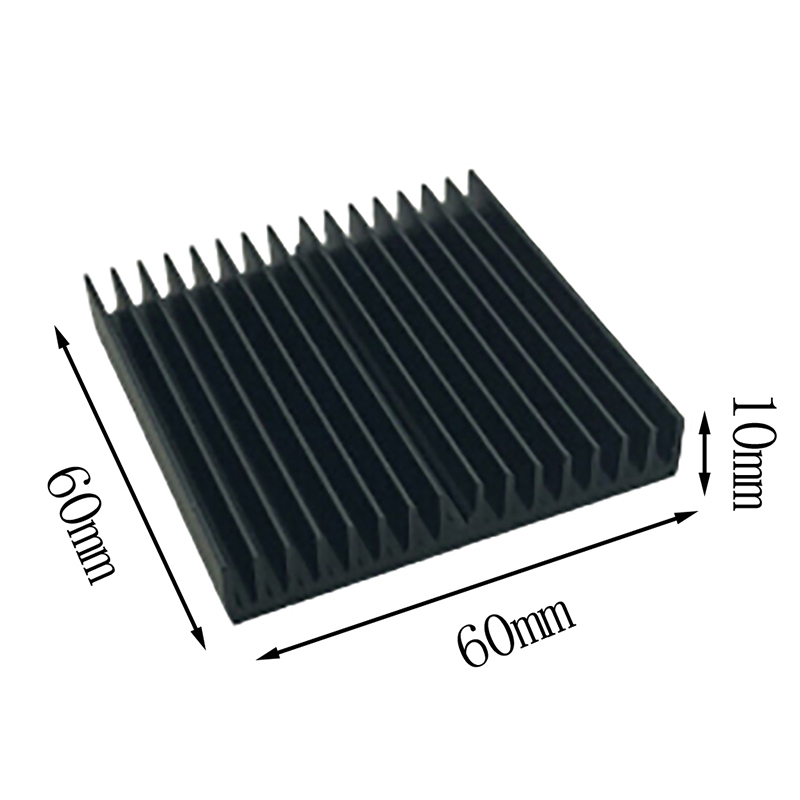 New Sale 1pcs 60*60*10mm Black Aluminum Radiator Motherboard Chip Heatsink
