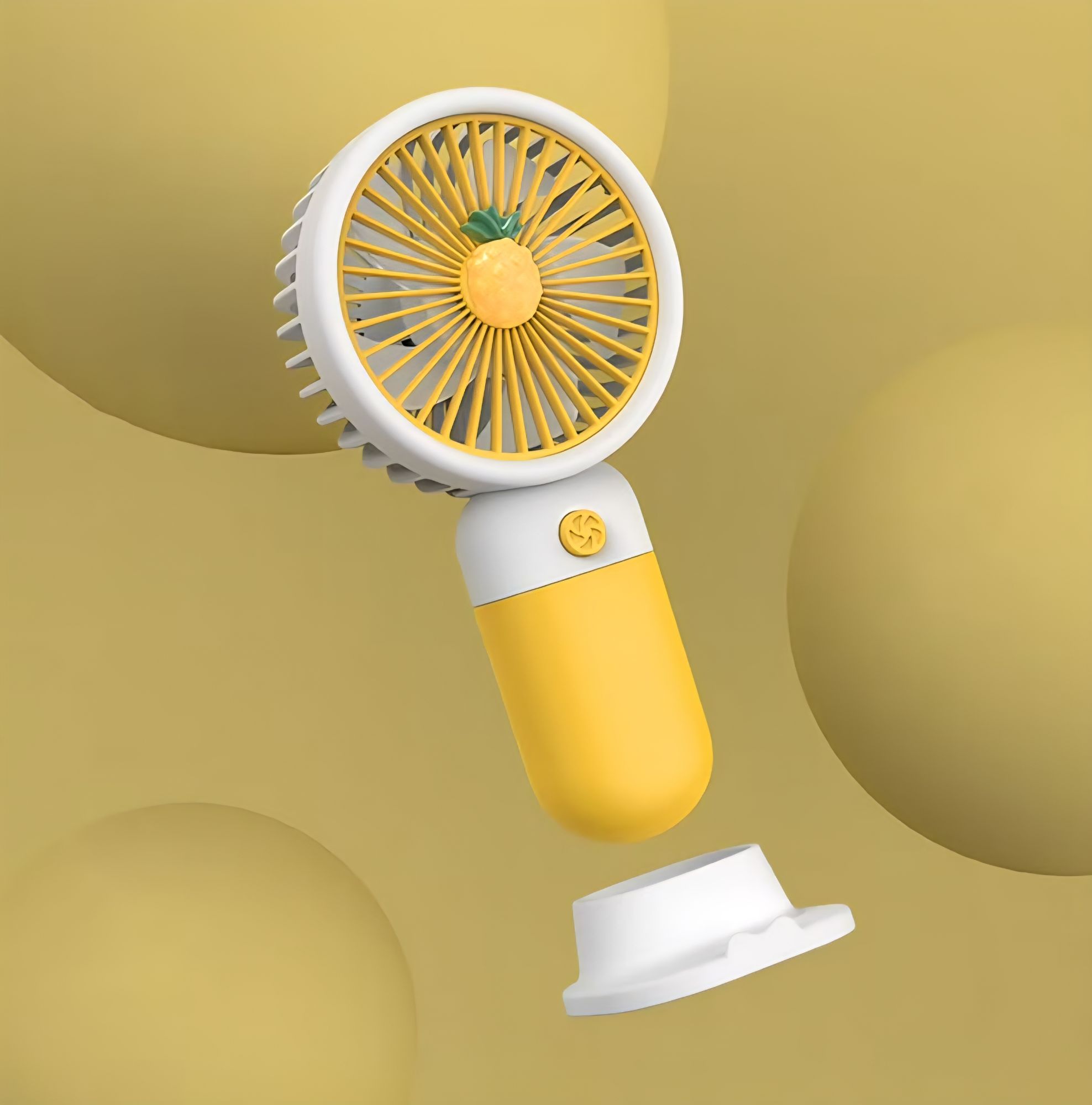 Portable Mini Rechargeable Fan | Cute Pineapple Design Handheld Table Fan