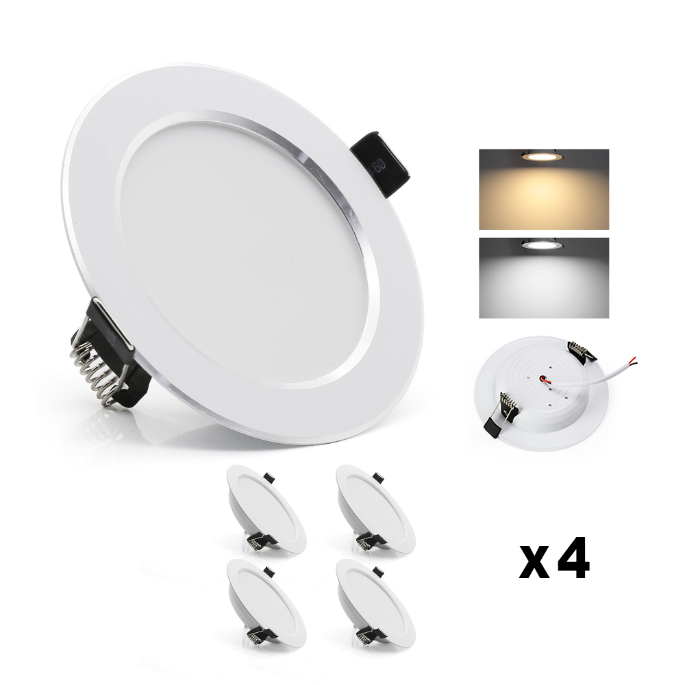 4Pack Spot LED Downlight Ceiling AC 220V 7W 9W 12W 15W 18W Spotlight Cold Warm White Round Recessed Lamp LED Dowm Light Lighting