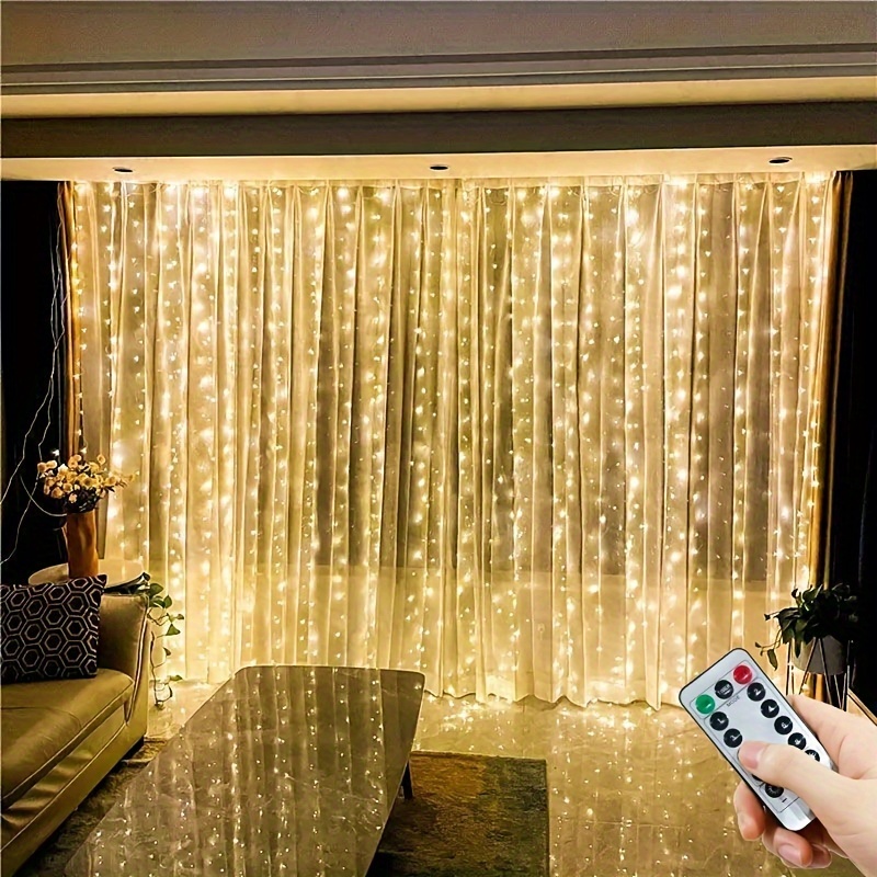 6m 3m Curtain Garland on The Window USB Power Fairy Lights Festoon with Remote New Year Garland LED Lights Decor