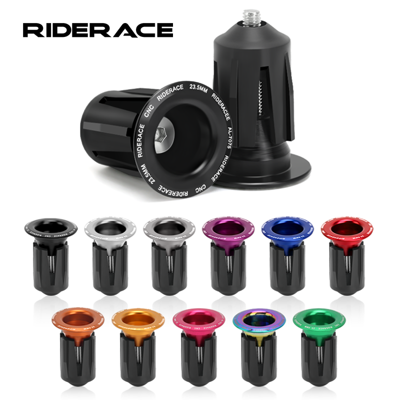 MUQZI 1 Pairs Bike Handlebar End Plugs MTB Road Bike Cycling Aluminum Handlebar Grips Handle Bar Cap