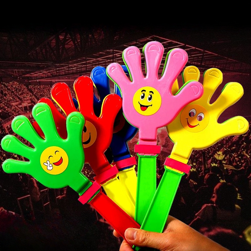 2pcs Color Random Fashion Colorful Hand Clapper Props Children Palm Clap Cheering Birthday Party Favors Clapping Toys