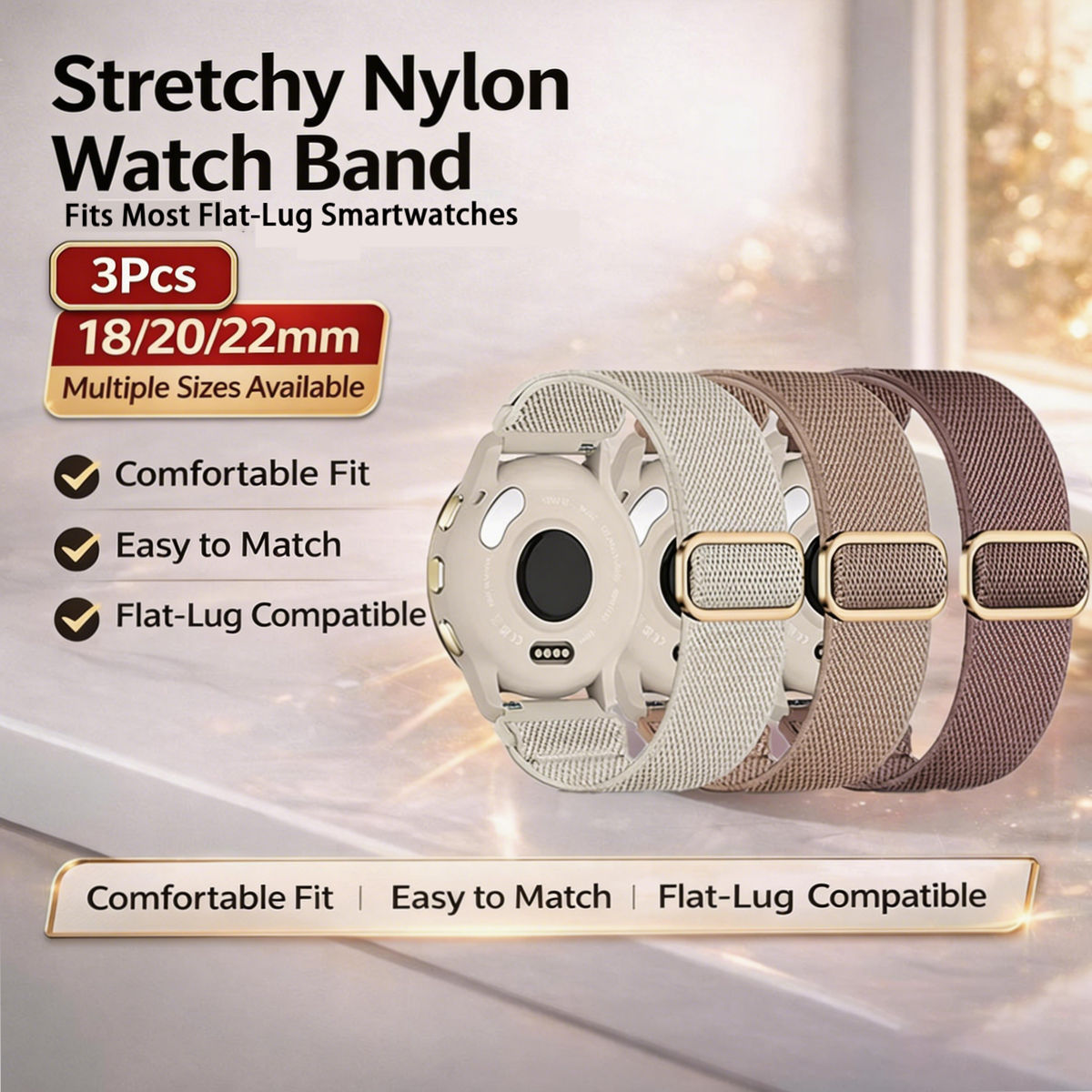 Nylon Sports Band For GT6 GT5 Pro 41/43/46mm 265 265S 255S 965 955 Venu2 18/20/22mm For Watch Strap