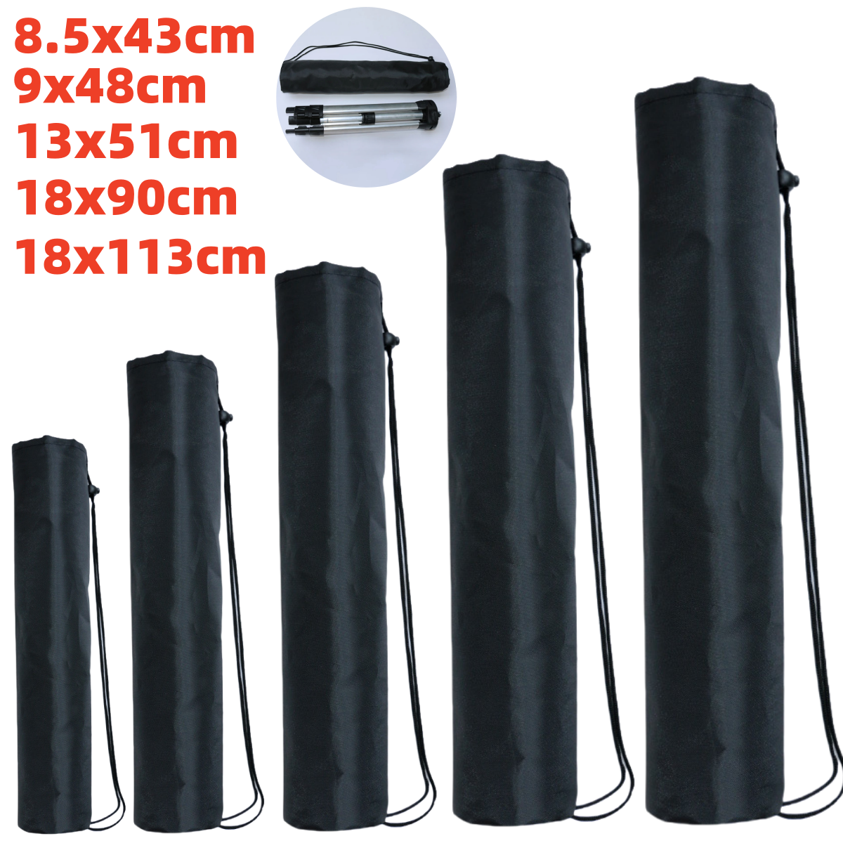 Miwayer Portable Tripod Monopod Bag Oxford Cloth Foldable Drawstring Storage Bag/for Carring Mic Tripod Stand