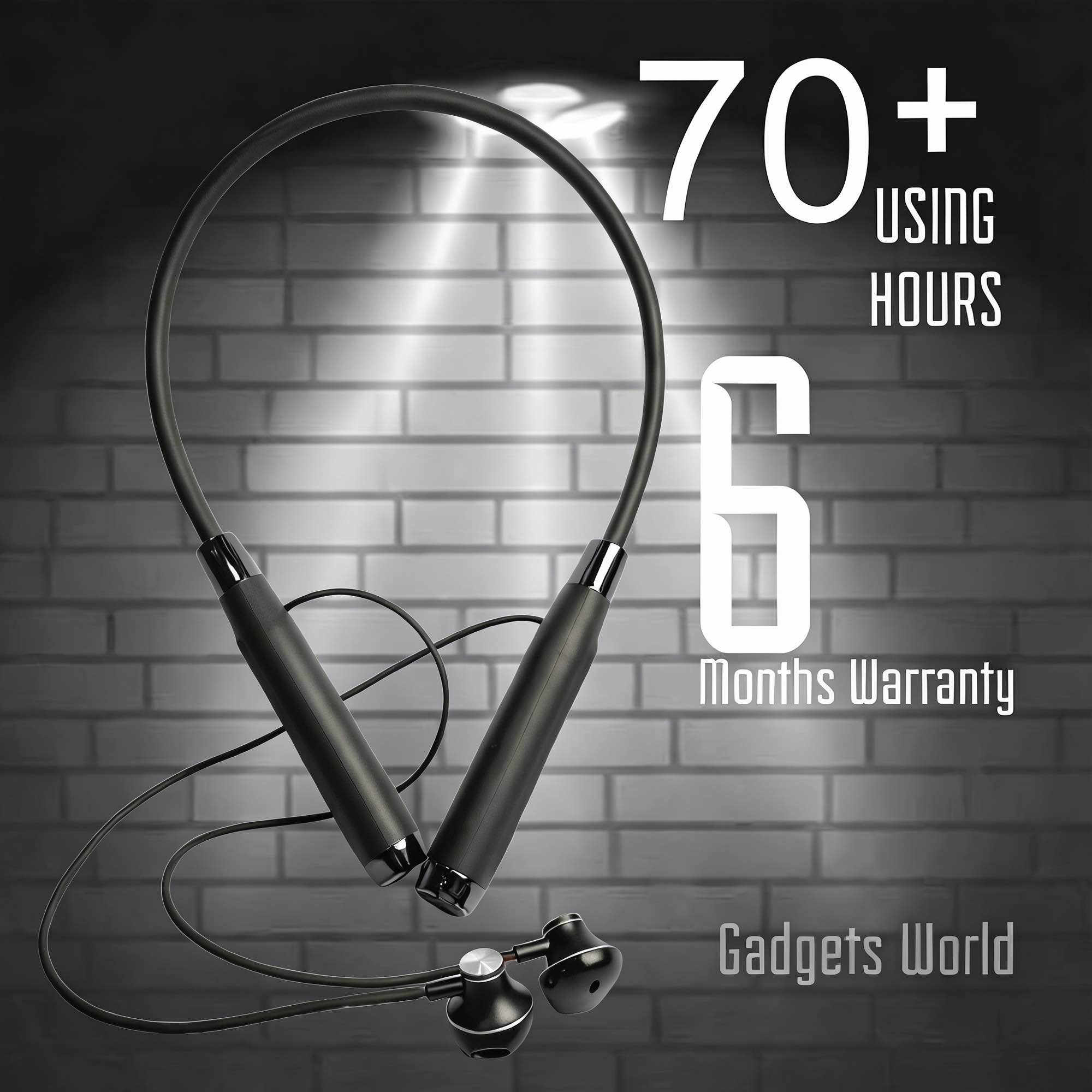 Neckband Wireless 70 Hours Standby Bluetooth Super Powerful Stereo Sound Deep Bass Light Weight Comfort Fit Hd Calling Long Battery Life Ultra Clear Sound