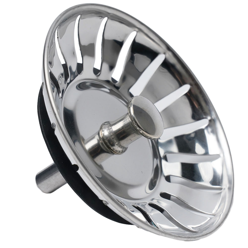 1pc Premium Stainless Steel Replacement Kitchen Sink Drain Plug 80mm Drainer Strainer Leach Basket Waste