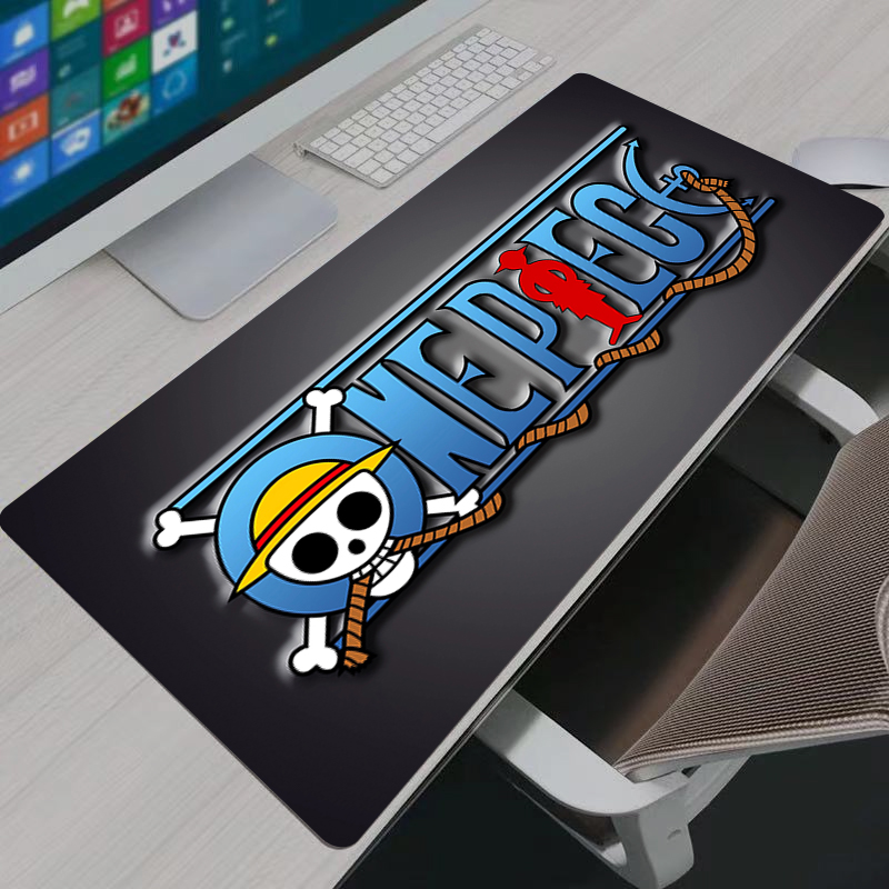 Japan Game Anime One Piece Logo Mouse Pad Computer Laptop Keyboard Mouse Mat Large Mousepad Keyboards Gamers Decoracion Desk Mat