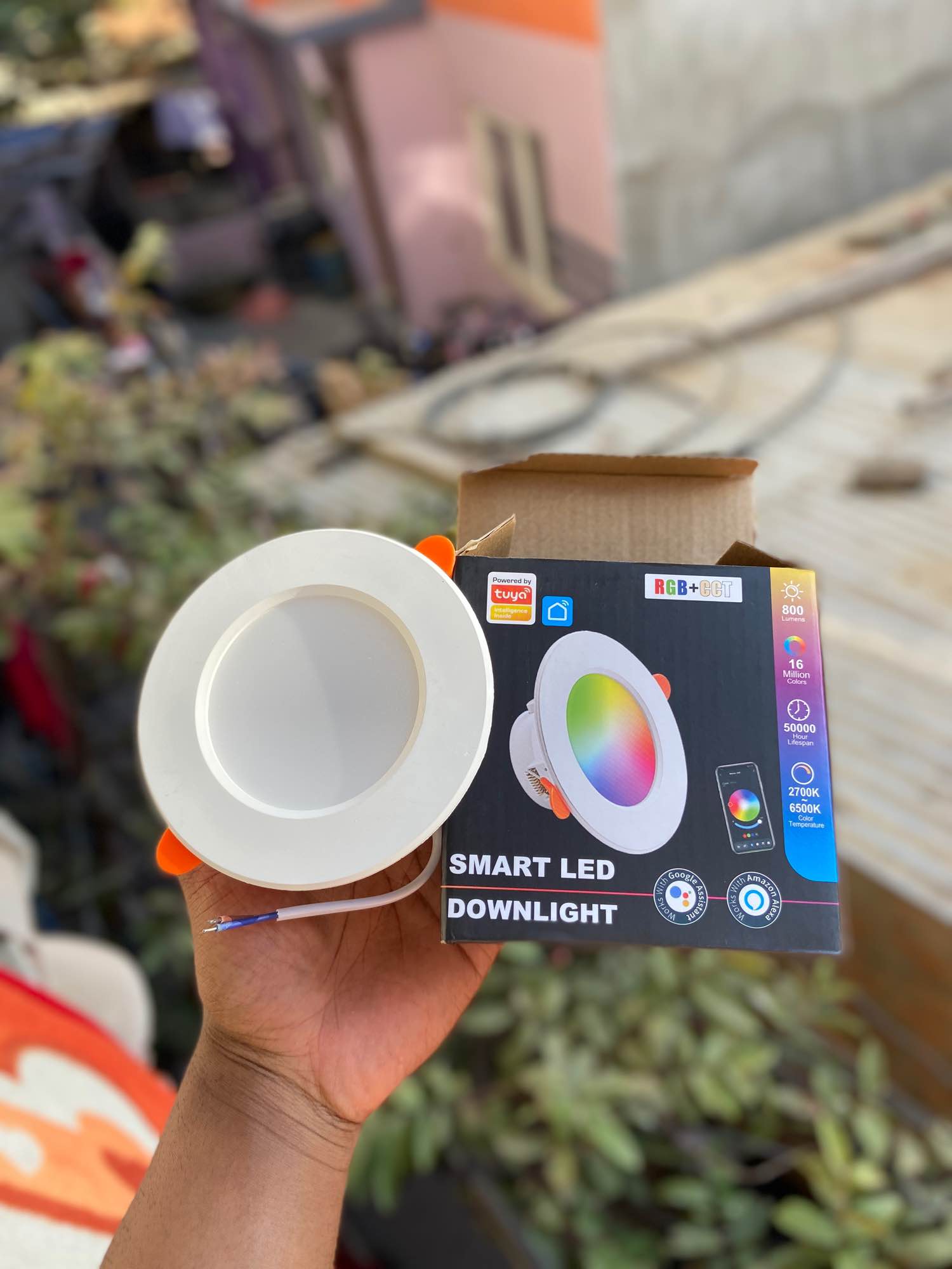 Tuya Smart RGB+CCT LED Downlight | Wi-Fi & Bluetooth Control | Dimmable 16 Million Colors | Voice Control