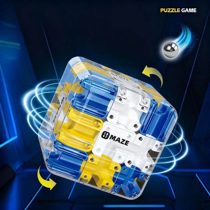 3D Maze Magic Cube Puzzle Toy Labyrinth Rolling Ball Stress Relief Anxiety Release for Boys & Girls