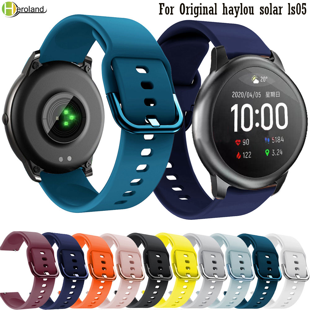 sport silicone 22mm Watchband For haylou solar ls05 strap original Smart Wristbands Bracelet colorful fashion accessory