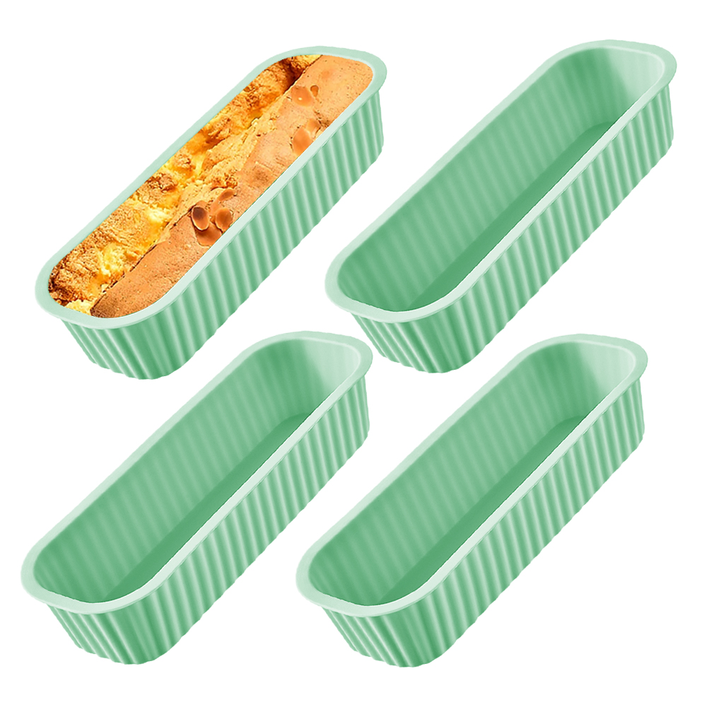 1/4Pcs Mini Rectangular Silicone Pans for Bread Toast Cake Baking Molds Non-Stick Cake Pans Brownie Mould Loaf Pastry Tool