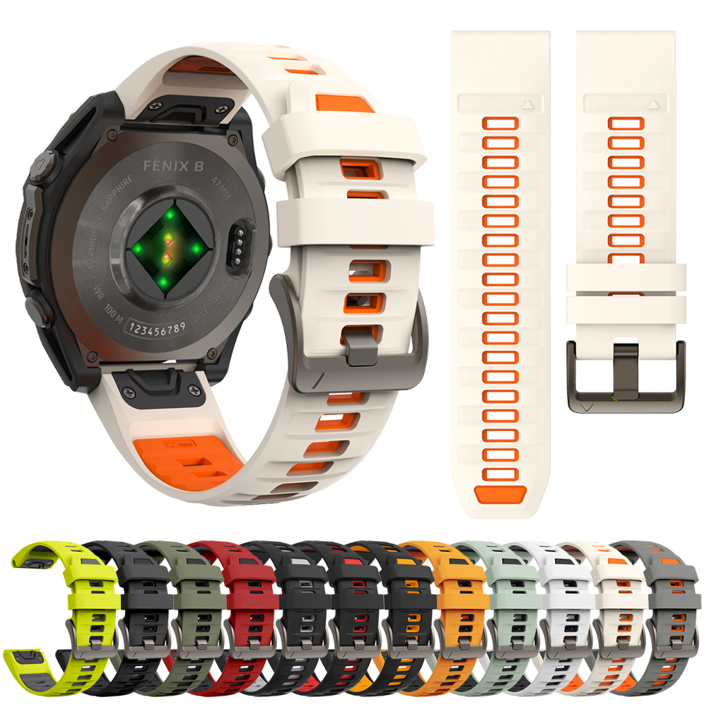 22mm 26mm Sport Silicone Strap for Fenix 8 E 7 7X 6 6X/Epix Pro/Enduro 3 Soft Bracelet Fenix 8 Pro Quickfit Official Band