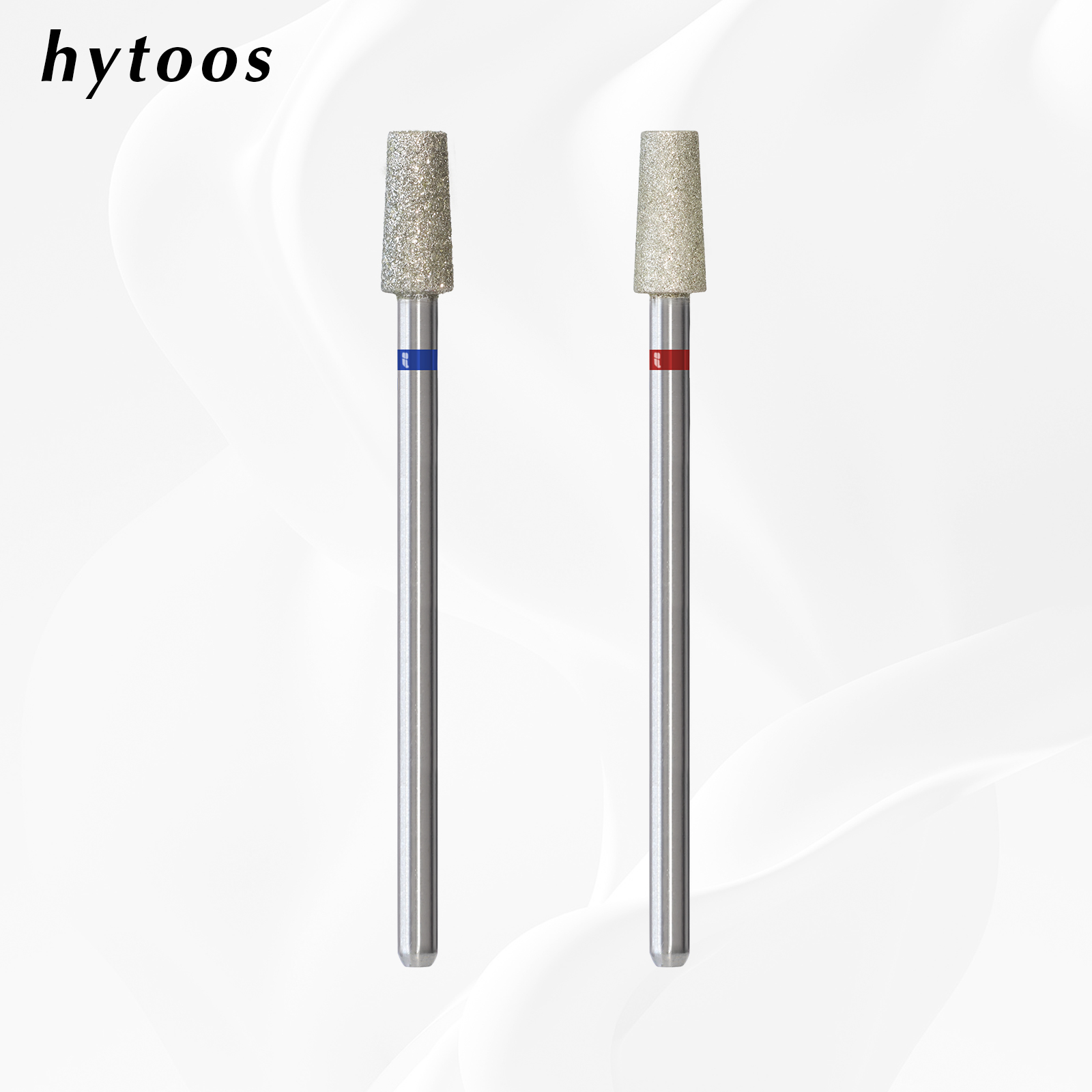 HYTOOS 4mm Round Barrel Diamond Nail Drill Bits Safety Under Nail Cleaner Dead Skin Remover Professional Manicure Tool