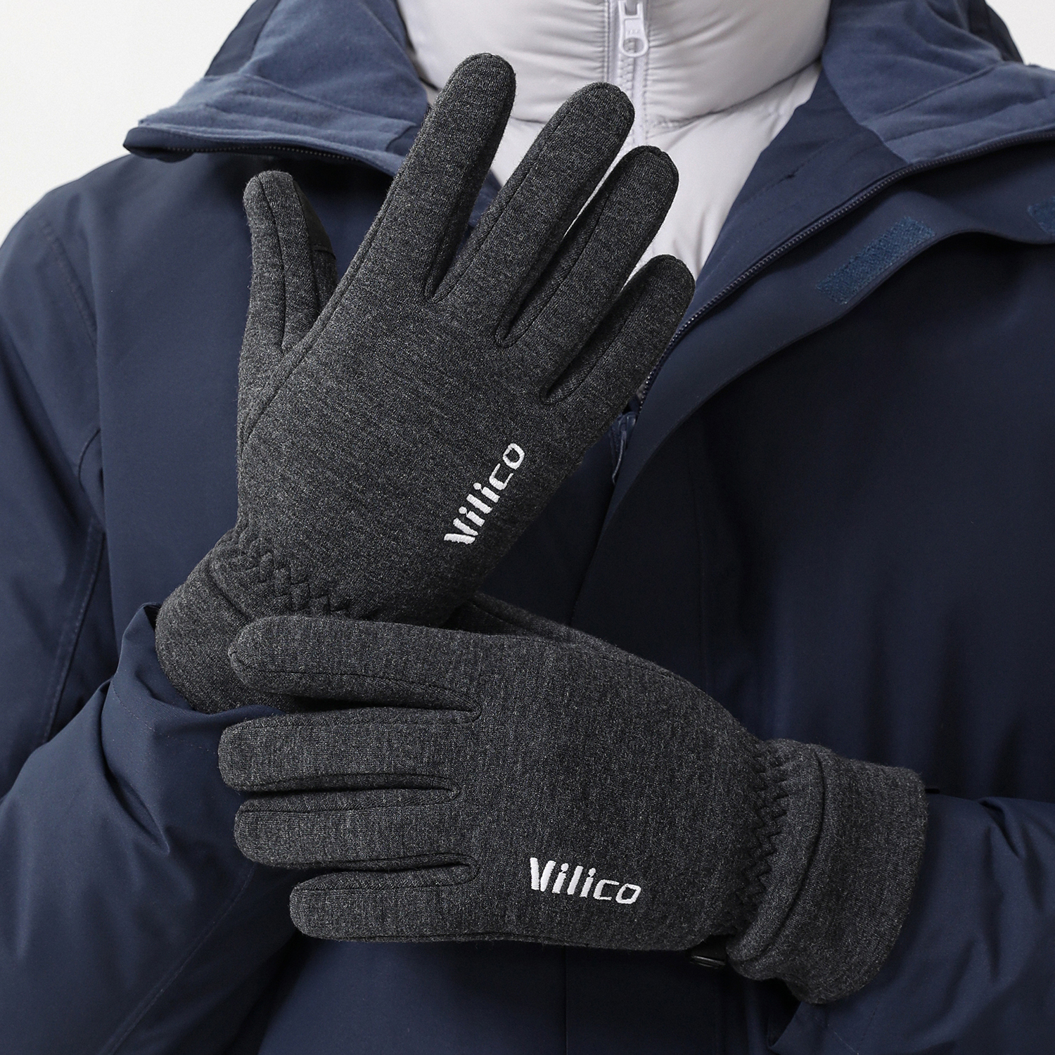 Cycling Gloves Warm Non Slip Touch Screen Climbing And Running Sports Gloves With Fleece Men'S Women'S Motorcycle Riding Gloves
