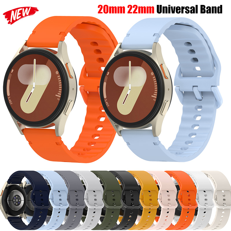 20mm 22mm Official Silicone Strap For Samsung Galaxy 7/6/5/4 6/4classic 5pro Sport Band For Huawei GT6/5/4/3 4/5/6pro Universal