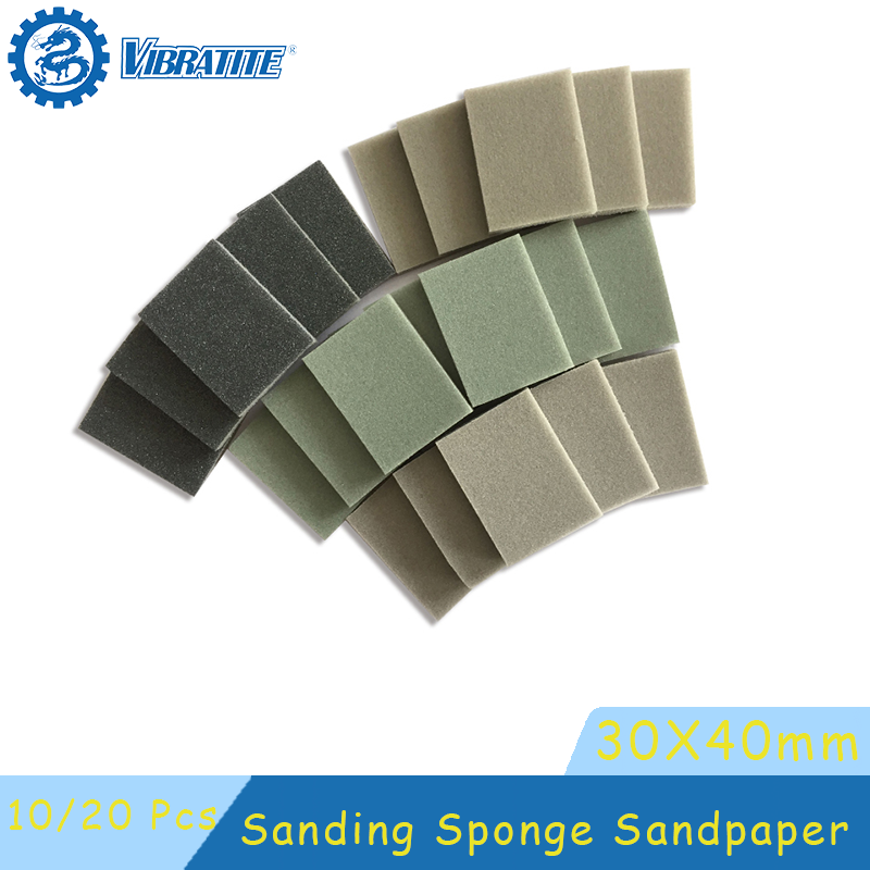 30*40mm Sanding Sponge Sandpaper 10/20 Pcs Assorted 300-1500 Grits Sand Block Pad for Sanding Metal Drywall Wood Car Polishing