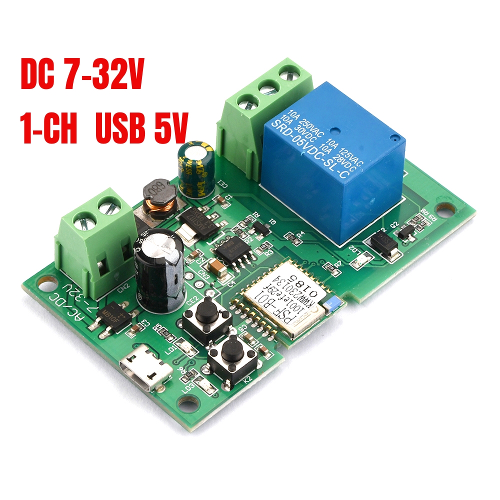 2CH Ewelink Smart Remote Control Wireless Wifi Switch Module DC7-32V 2200W Receiver 10A WiFi Relay For Alexa DIY