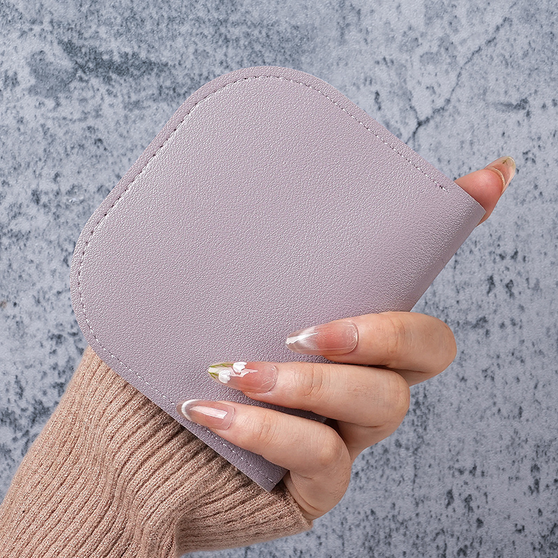 Hot selling wallet new semi-circular mini cute and compact wallet wholesale, internet celebrity solid color versatile coin purse