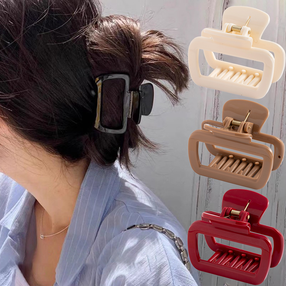 New Korea Soft Silicone Square Hair Claw Grabs 6.2CM Small Hair Clips Durable Hairpins Hair Accessories for Women Girl Barrettes