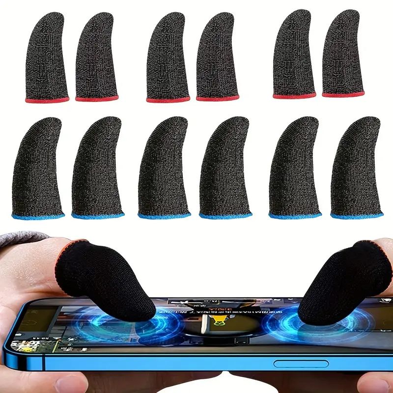 6Pair Mobile Game Sweat-proof Fingers Gloves
