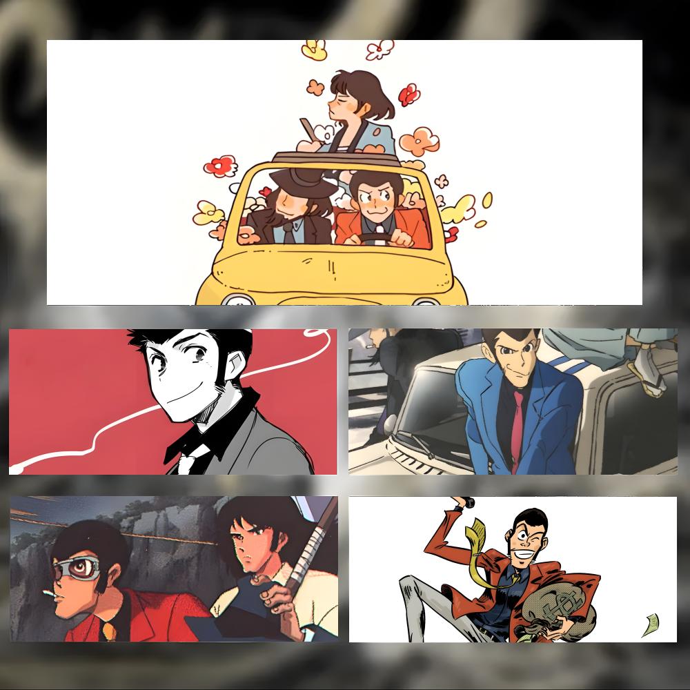 Retro Lupin III Mouse Pad Large Thick Desk Pad Stitched Edges Gaming Mouse Mat for PC