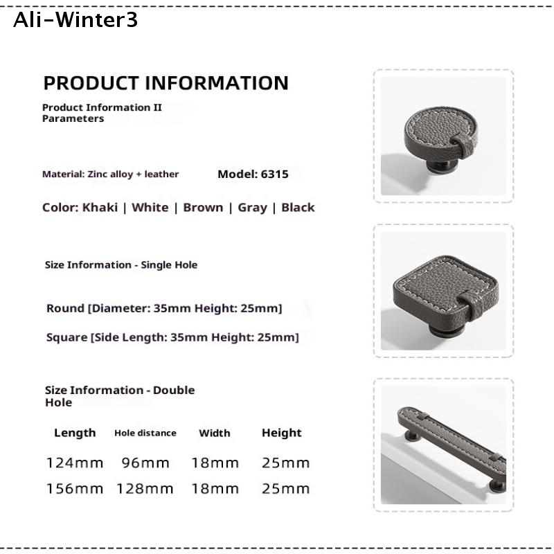 （YY）1Pc Furniture Handle Hardware Alloy Leather Handle Cabinet Knobs And Handles Kitchen Cupboard Door Pulls Drawer Knobs